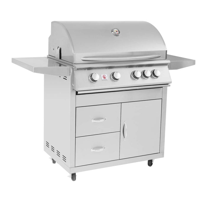 Summerset Grills Sizzler 32" Built-In Natural Gas or Liquid Propane Grill with Cart