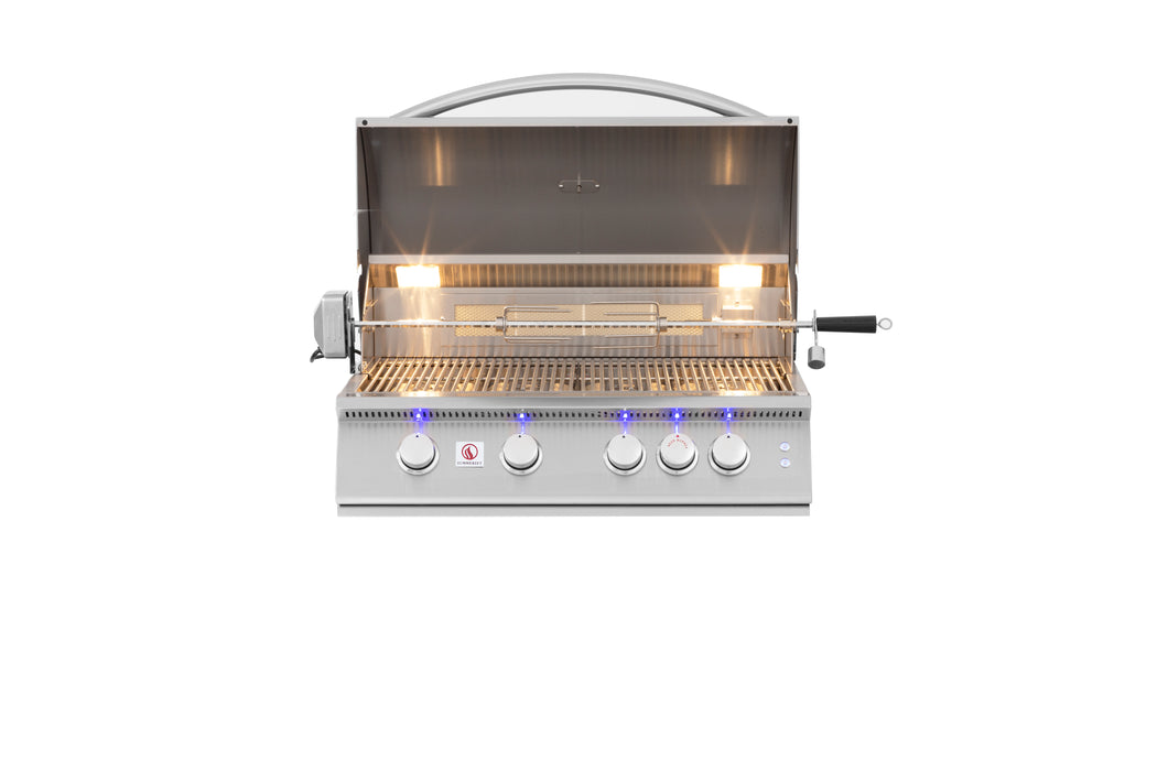 Summerset Grills Sizzler PRO 32" Built-in Natural Gas or Liquid Propane Grill with Cart