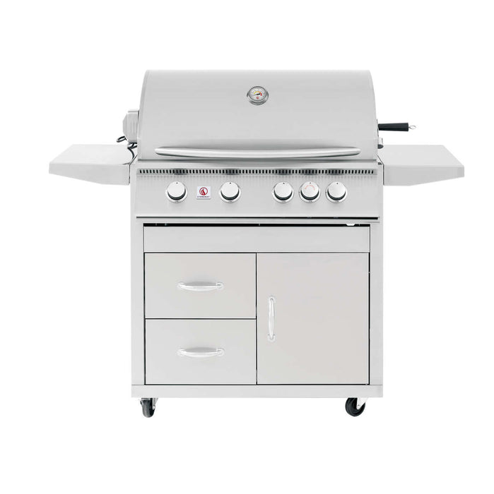 Summerset Grills Sizzler 32" Built-In Natural Gas or Liquid Propane Grill with Cart