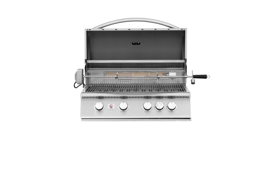 Summerset Grills Sizzler 32" Built-In Natural Gas or Liquid Propane Grill with Cart