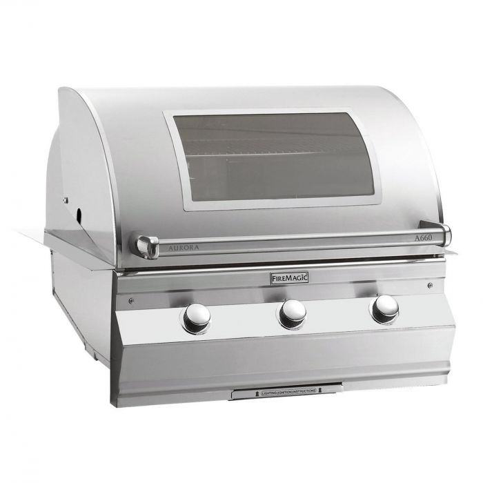 Fire Magic Aurora 660i 30" Built-In Natural Gas Grill with Cart Base