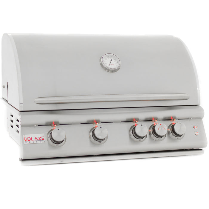 Blaze Marine Grade 316L 4-Burner Premium LTE Grill with Cart included - Available in Natural Gas or Liquid Propane