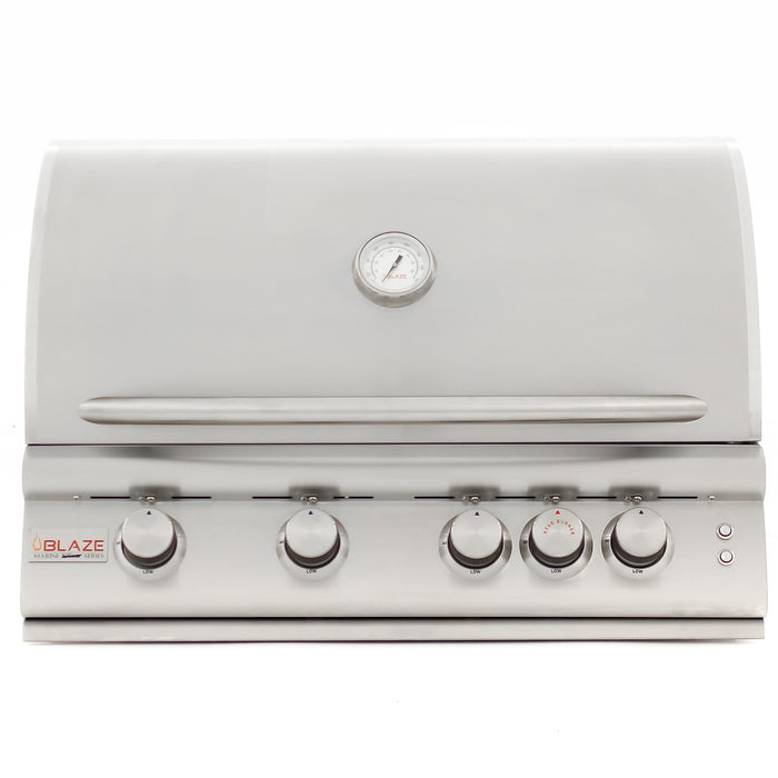 Blaze Marine Grade 316L 4-Burner Premium LTE Grill with Cart included - Available in Natural Gas or Liquid Propane