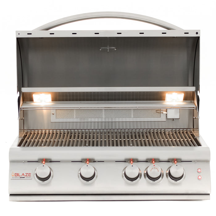 Blaze Marine Grade 316L 4-Burner Premium LTE Grill with Cart included - Available in Natural Gas or Liquid Propane