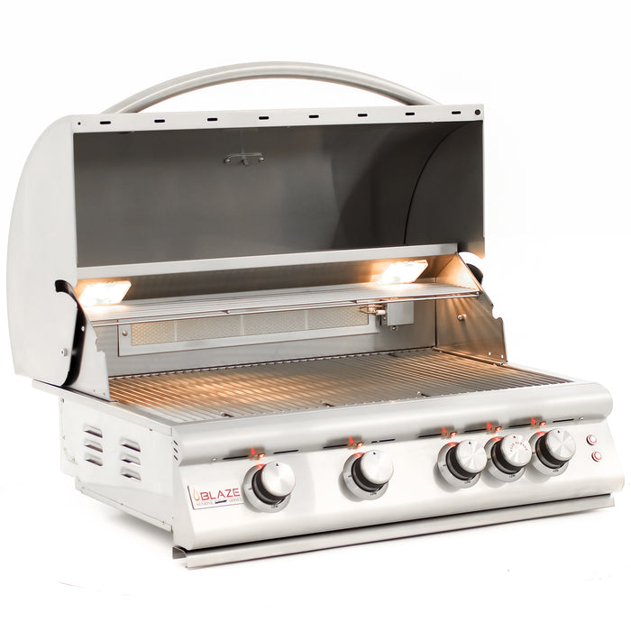 Blaze Marine Grade 316L 4-Burner Premium LTE Grill with Cart included - Available in Natural Gas or Liquid Propane