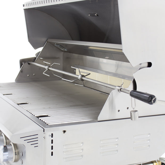 Blaze 44" 4-Burner Built-In Gas Grill with Rear Infrared Burner. Cart Included. In Natural Gas or Liquid Propane