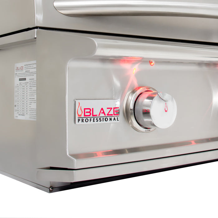 Blaze 44" 4-Burner Built-In Gas Grill with Rear Infrared Burner. Cart Included. In Natural Gas or Liquid Propane