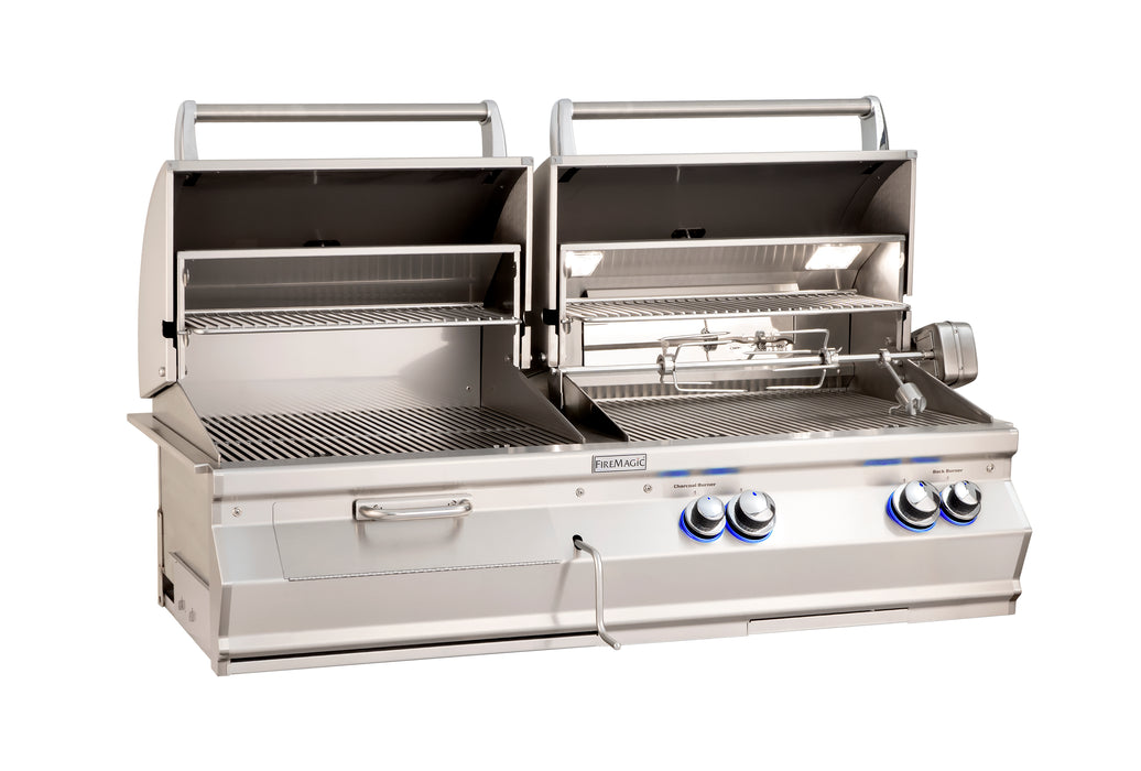 Fire Magic Aurora 830i Gas/Charcoal Combo Built-In Natural Gas Grill