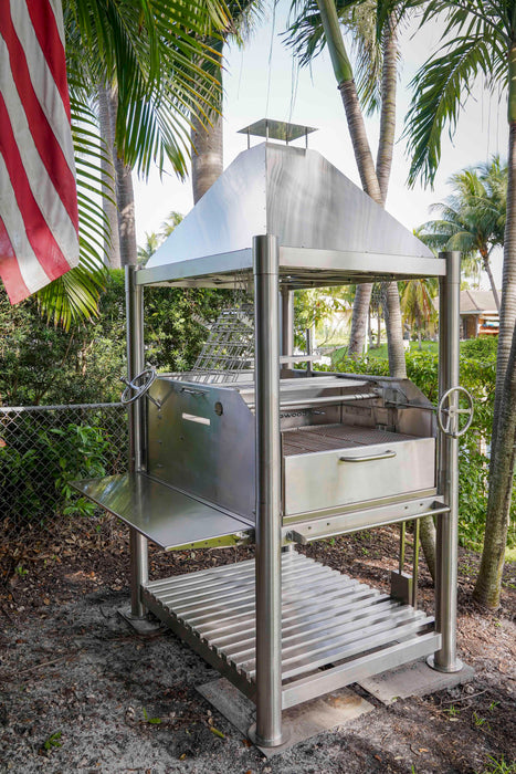 Tagwood BBQ All 304 Stainless Steel Wood Fire & Charcoal Gaucho Santa Maria Grill