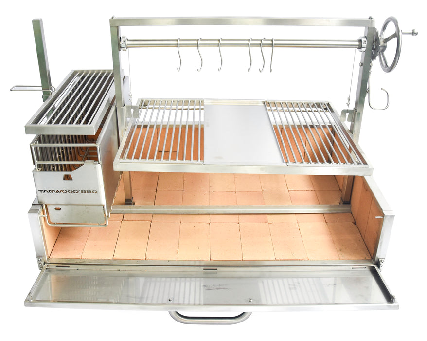 Tagwood BBQ XL Built-In Wood Fire & Charcoal Argentine Santa Maria Grill