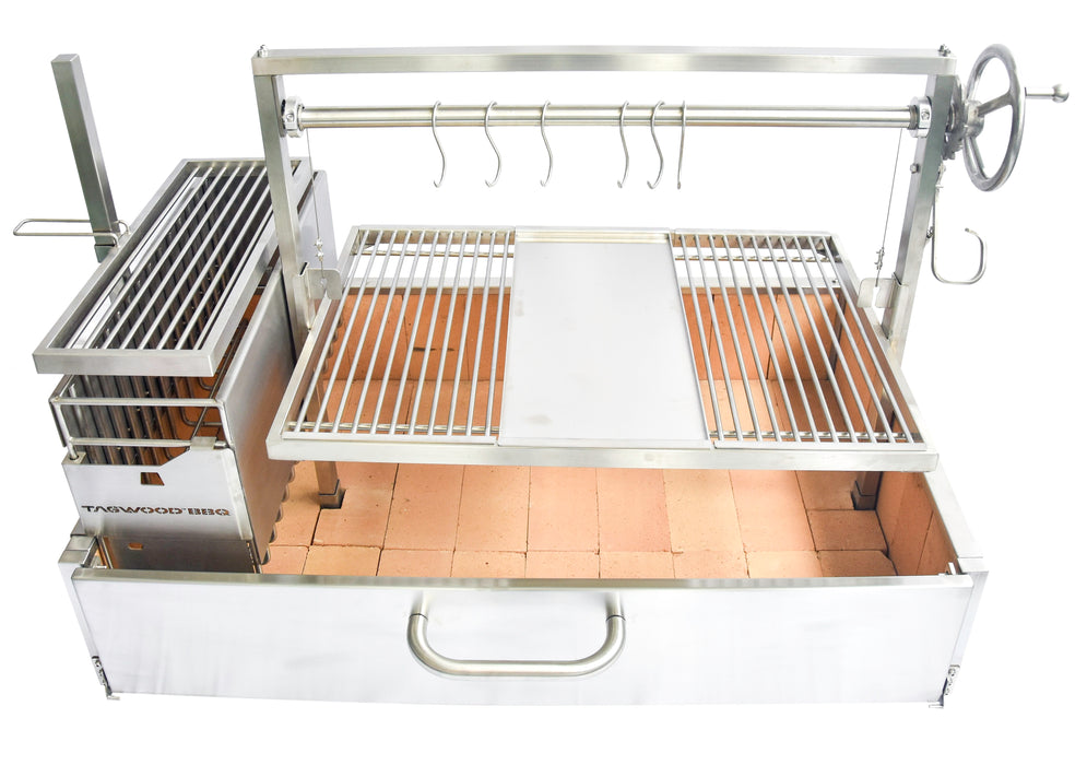 Tagwood BBQ XL Built-In Wood Fire & Charcoal Argentine Santa Maria Grill