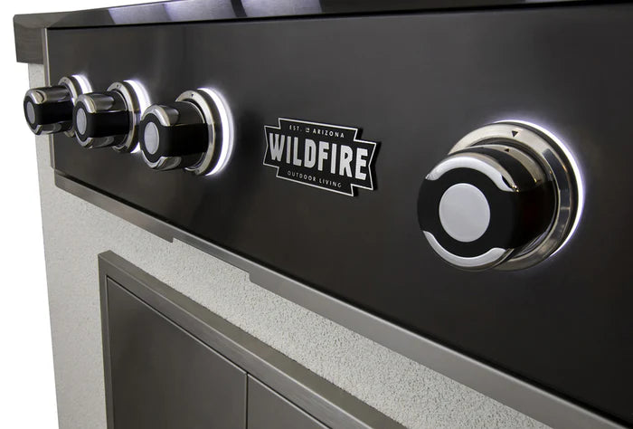 Wildfire 36" Ranch Series Pro Built-In Grill in Black 304 SS, available in Propane or Natural Gas