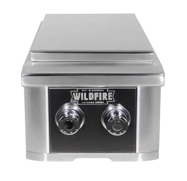 Wildfire Ranch Pro Series Double Side Burner - 304 Stainless Steel - Liquid Propane or Natural Gas