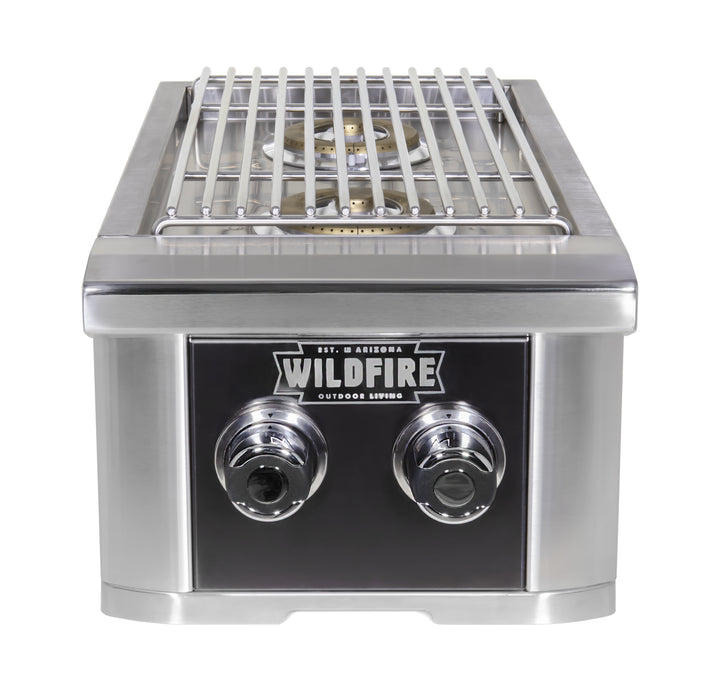 Wildfire Ranch Pro Series Double Side Burner - 304 Stainless Steel - Liquid Propane or Natural Gas