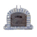 Front view of the Lisboa Premium Pizza Oven with closed barn-style door.

