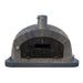 Lume Largo Tudo Pizza Oven front view with door closed, gray cast stone dome