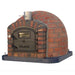 Rustic Lisboa oven side view with light mortar joints and cast chimney