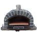 Rustic Pizzaioli Premium Pizza Oven front view with door open showing firebrick interior